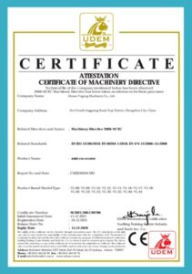 Yugong Group certification