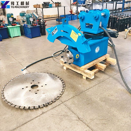 excavator mounted rock saw