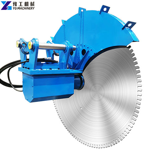 hydraulic excavator rock saw attachment