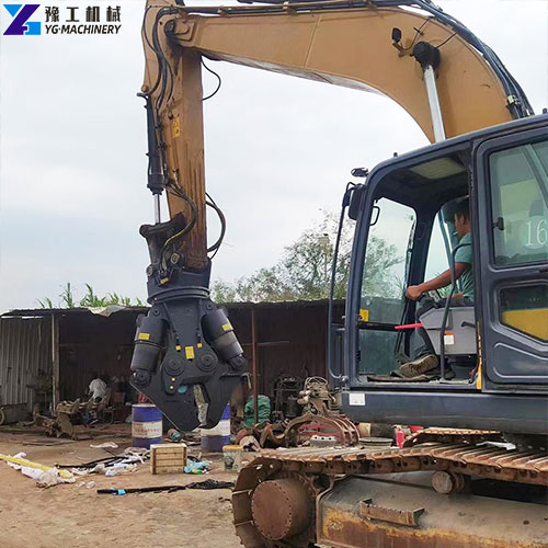 metal shear attachment for excavator