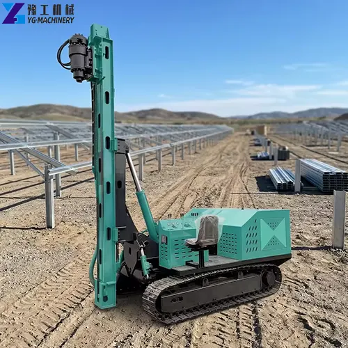 solar pile driver machine