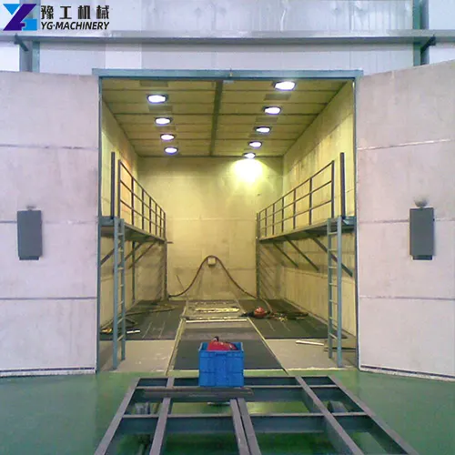 large sandblasting booth
