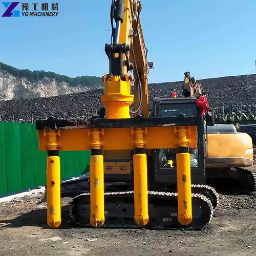 excavator attachment concrete vibrator