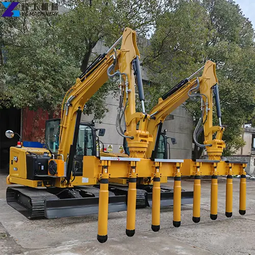 excavator-mounted concrete vibrator