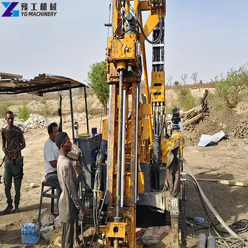 Cambodian customers use YG fully hydraulic core drilling rigs