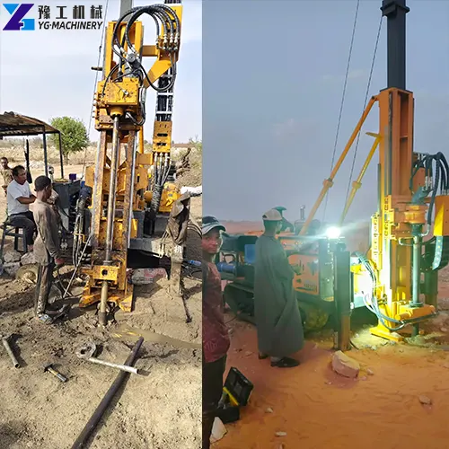 South African customers use YG fully hydraulic core drilling rigs