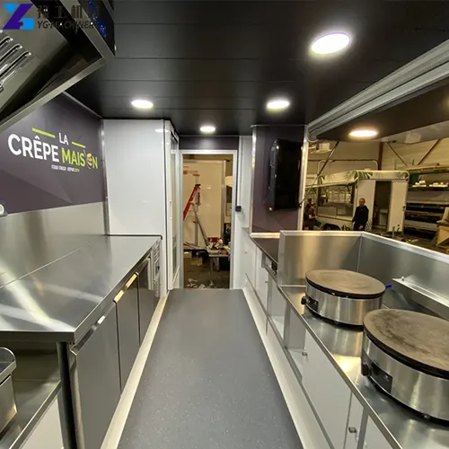 interior facilities of the crepe truck
