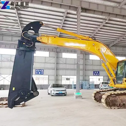 metal shear attachment for excavator