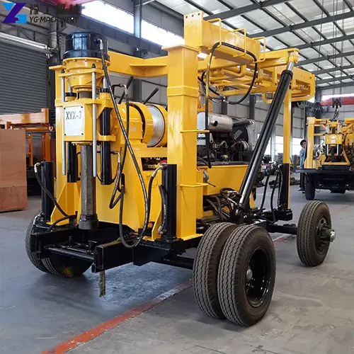 trailer mounted water well drilling rig