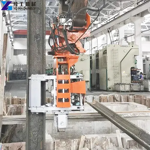 excavator attachment vibratory hammer machine