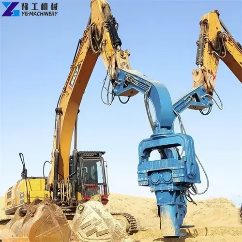 excavator mounted sheet pile driver