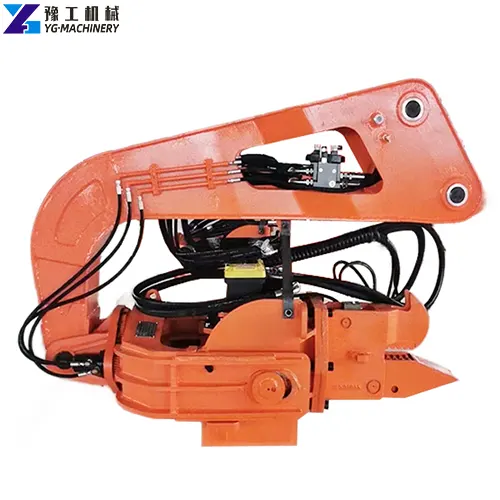 excavator-mounted side grip hammers and pile driving