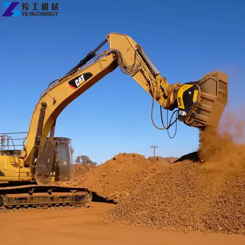 excavator rock crusher bucket