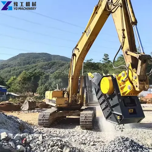rock crusher bucket for excavator
