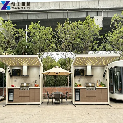 backyard prefab outdoor kitchen
