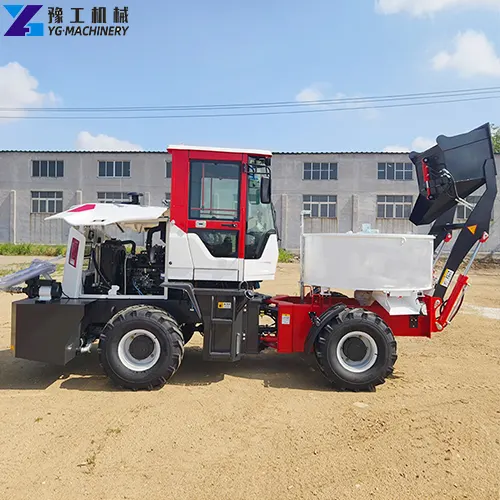 diesel engine self loading concrete mixer truck