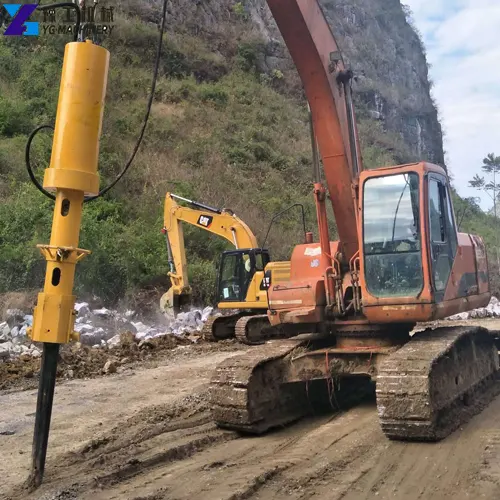 excavator mining large hydraulic rock splitter