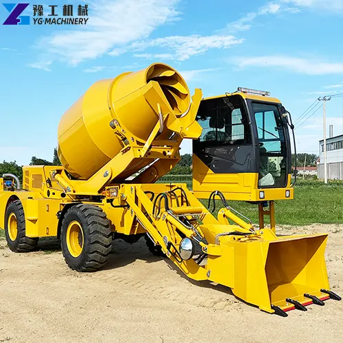 mobile self loading concrete mixer truck