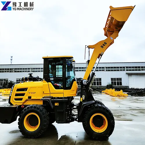 small tractor with front loader and backhoe