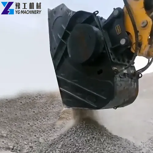 excavator rock crusher bucket