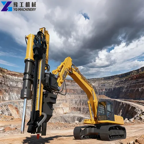 quarry rock drilling and splitting machine