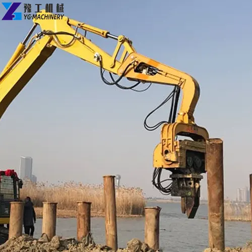 sheet pile driving machine