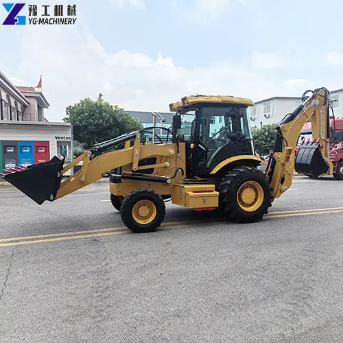 small tractor with loader and backhoe