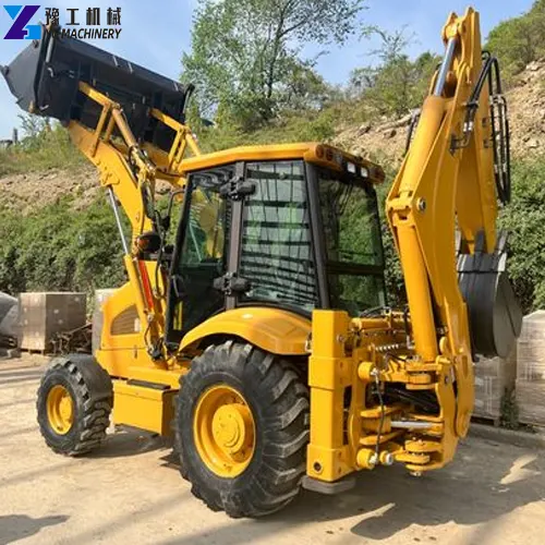 tractor with front end loader and backhoe