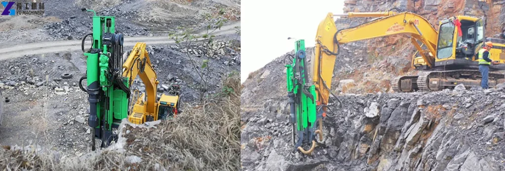 excavator drill and split machine
