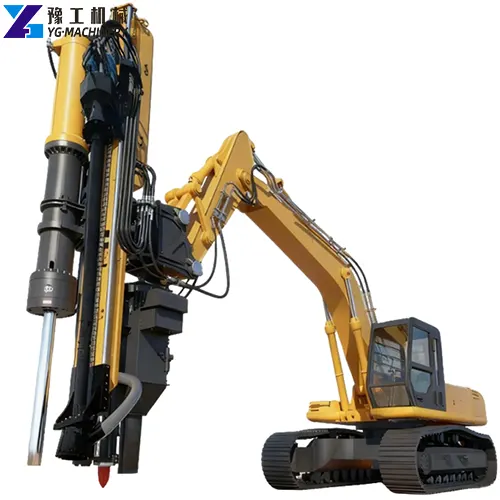 excavator integrated drilling and splitting machine