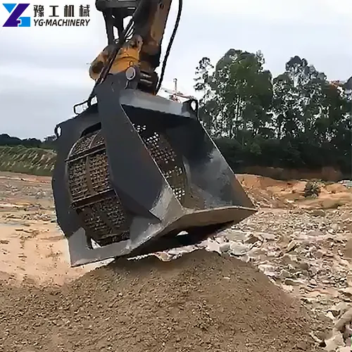 mini excavator rock screening bucket