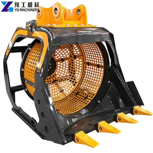mini excavator rotary screening bucket