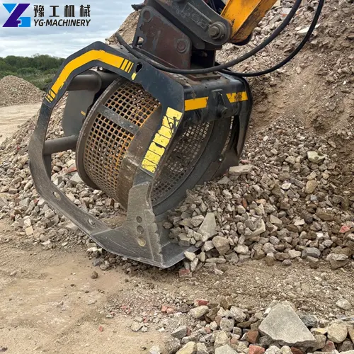 mini excavator screening bucket attachment